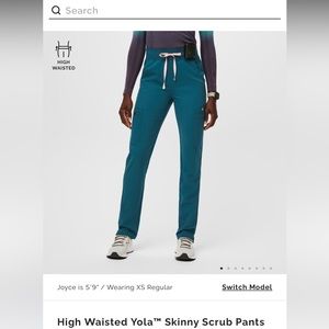 FIGS xs regular high waisted Yola skinny scrub pants